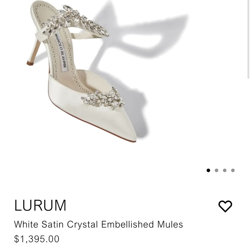 Manolo Blahnik *NEW* Lurum Bridal Shoes (Size 9 US)